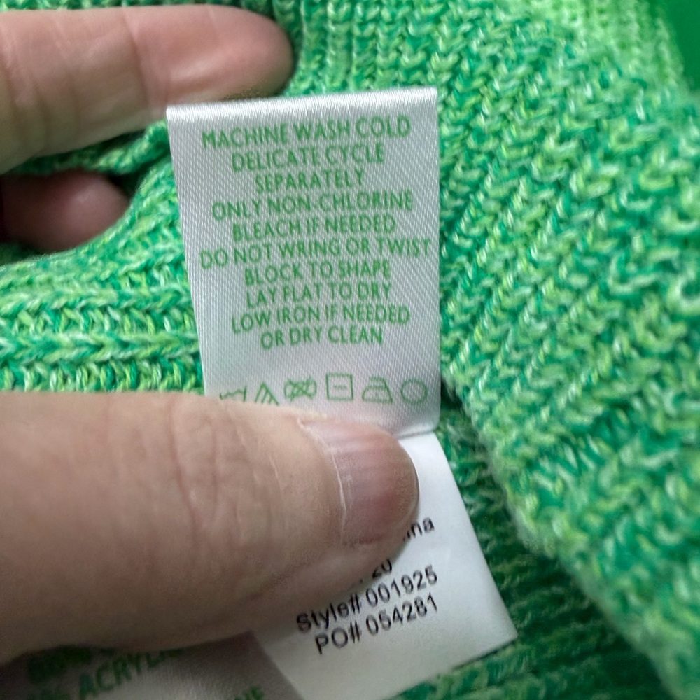Lilly Pulitzer Cortina sweater in Agave Green Marled Ombré size L - Picture 8 of 10
